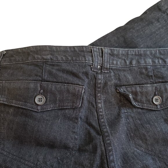 NY&C New York & Co Jeans Womens Wide Leg  Size 10 Tall Blue Denim Flare Low Rise - Picture 6 of 6